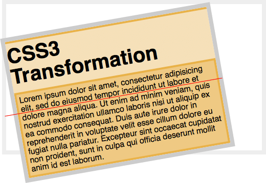 Transformation CSS3
